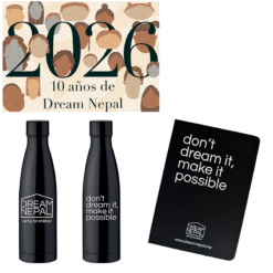 Pack calendario libreta y botella